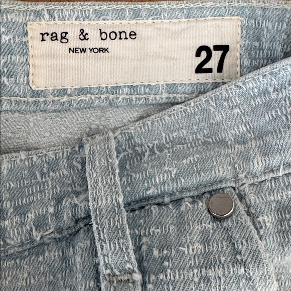 Rag & Bone The McKenna Light Blue High-Rise Bermuda - Picture 4 of 7